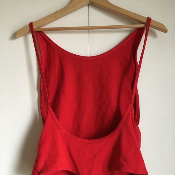 Aritzia TNA Red Cozumel Cotton Open Back Thong Bodysuit - Picture 5 of 11
